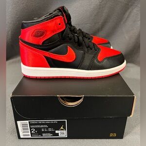 NWT Jordan 1 retro high bred satin size 2